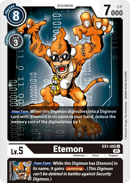 Etemon (EX1-052) card
