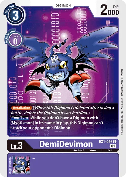 DemiDevimon (EX1-056) card