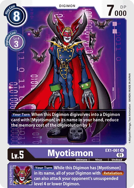 Myotismon (EX1-061) card