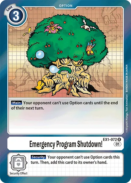 Emergency Program Shutdown! (EX1-072) card