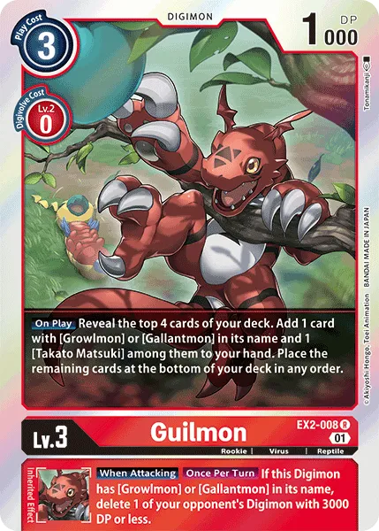 Guilmon (EX2-008) card