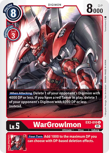 WarGrowlmon (EX2-010) card