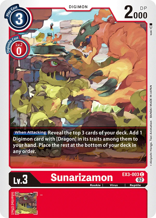 Sunarizamon (EX3-003) card