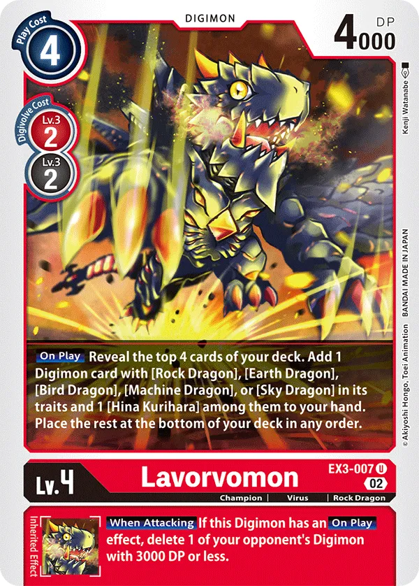 Lavorvomon (EX3-007) card
