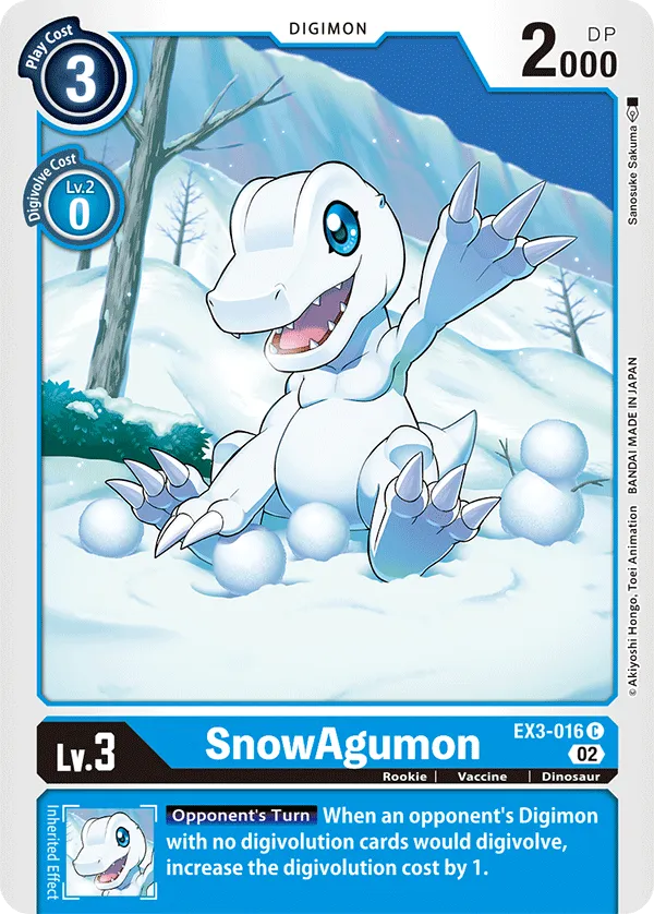 SnowAgumon (EX3-016) card