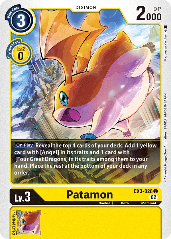 Patamon (EX3-028) card