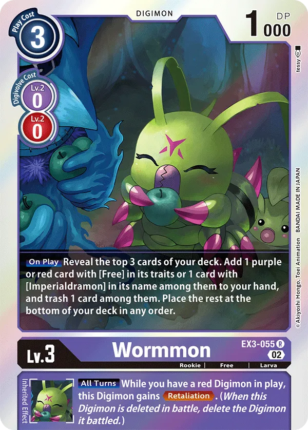 Wormmon (EX3-055) card