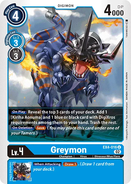 Greymon (EX4-016) card