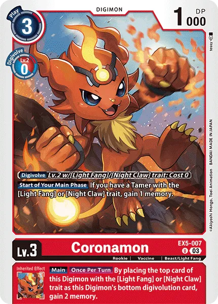 Coronamon (EX5-007) card