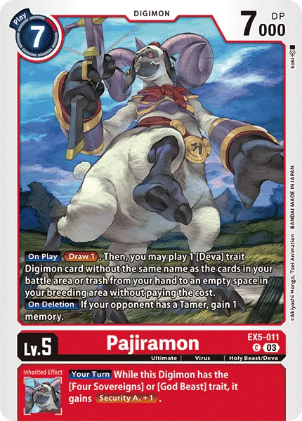 Pajiramon (EX5-011) card