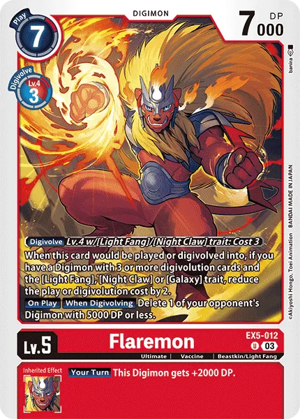 Flaremon (EX5-012) card