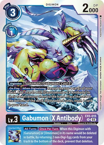 Gabumon (X Antibody) (EX5-015) card