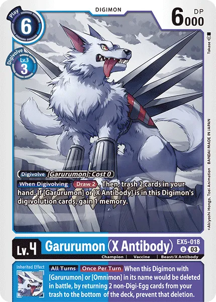 Garurumon (X Antibody) (EX5-018) card