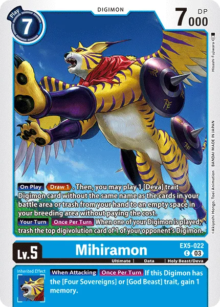 Mihiramon (EX5-022) card