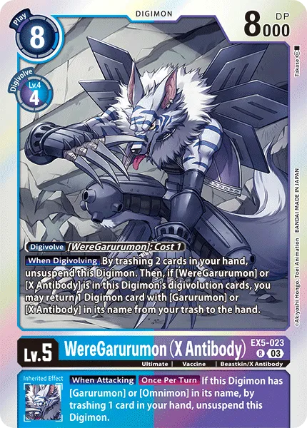 WereGarurumon (X Antibody) (EX5-023) card