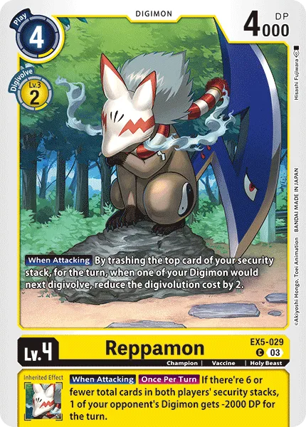 Reppamon (EX5-029) card