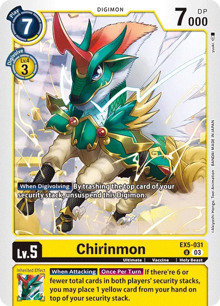 Chirinmon (EX5-031) card
