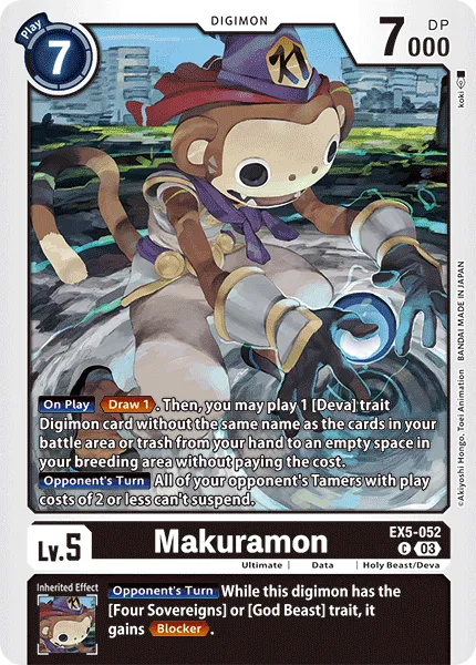 Makuramon (EX5-052) card