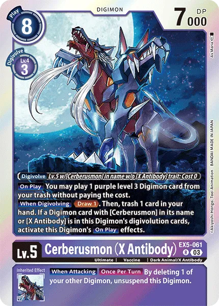Cerberusmon (X Antibody) (EX5-061) card