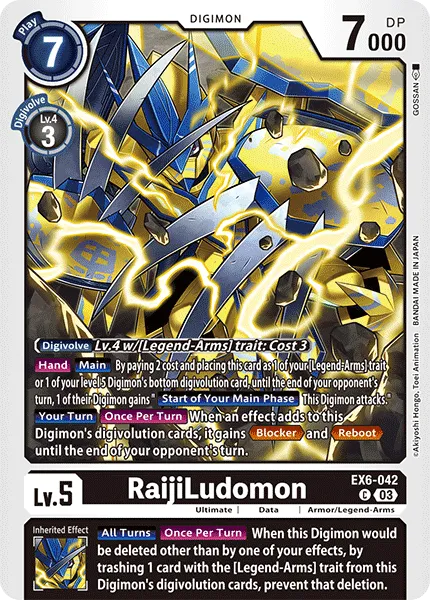 RaijiLudomon (EX6-042) card