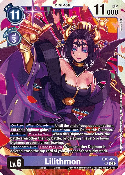 Lilithmon (EX6-057) card