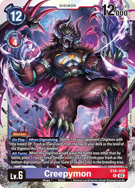 Creepymon (EX6-058) card