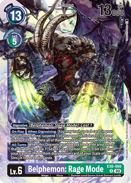 Belphemon: Rage Mode (EX6-060) card