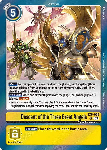 Descent of the Three Great Angels (EX6-068) card
