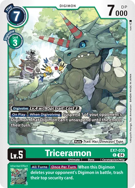 Triceramon (EX7-035) card