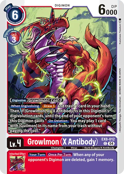 Growlmon (X Antibody) (EX8-012) card