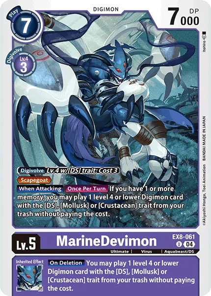 MarineDevimon (EX8-061) card