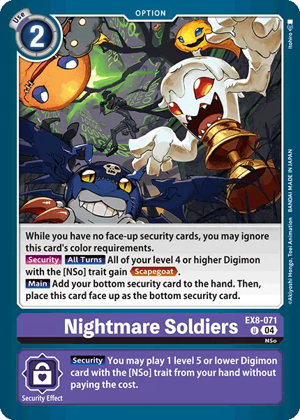 Nightmare Soldiers (EX8-071) card