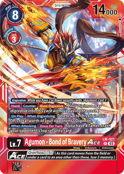 Agumon - Bond of Bravery (LM-021) card