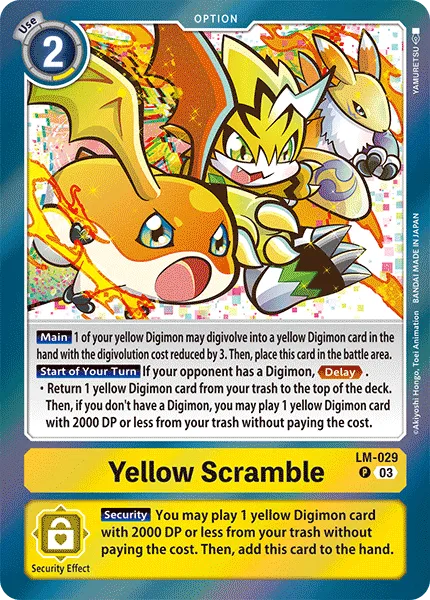 Yellow Scramble (LM-029) card