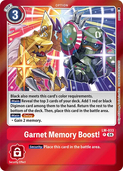 Garnet Memory Boost! (LM-033) card