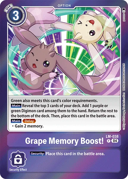 Grape Memory Boost! (LM-038) card