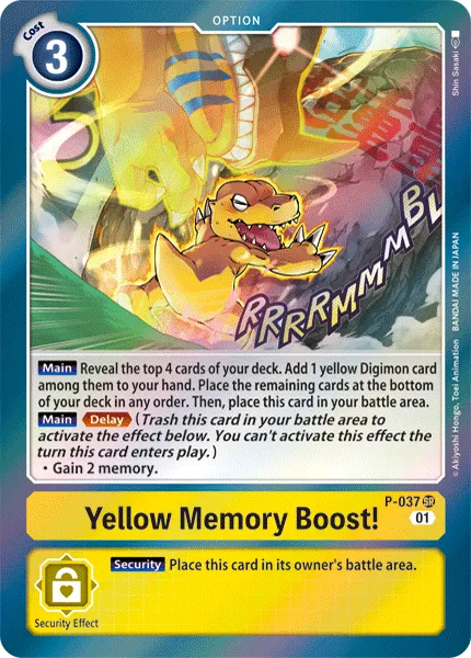 Yellow Memory Boost! (P-037) card