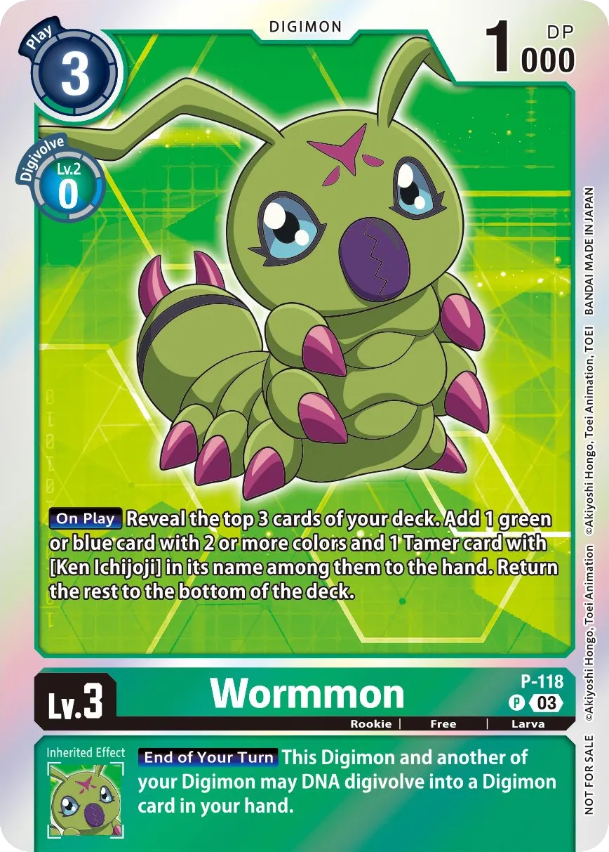 Wormmon (P-118) card