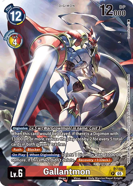 Gallantmon (P-186) card