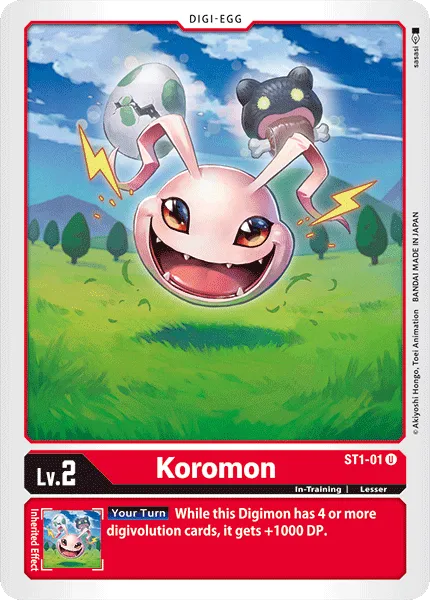 Koromon (ST1-01) card