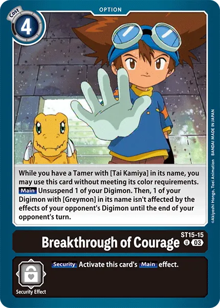 Breakthrough of Courage (ST15-15) card