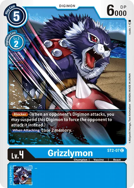 Grizzlymon (ST2-07) card