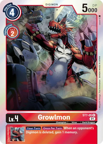 Growlmon (ST7-05) card