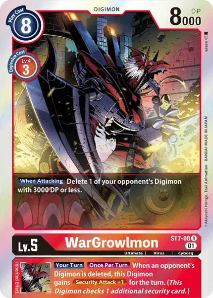 WarGrowlmon (ST7-08) card