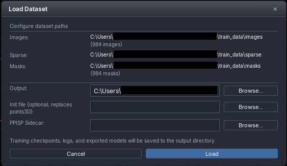 Load DataSet ダイアログ