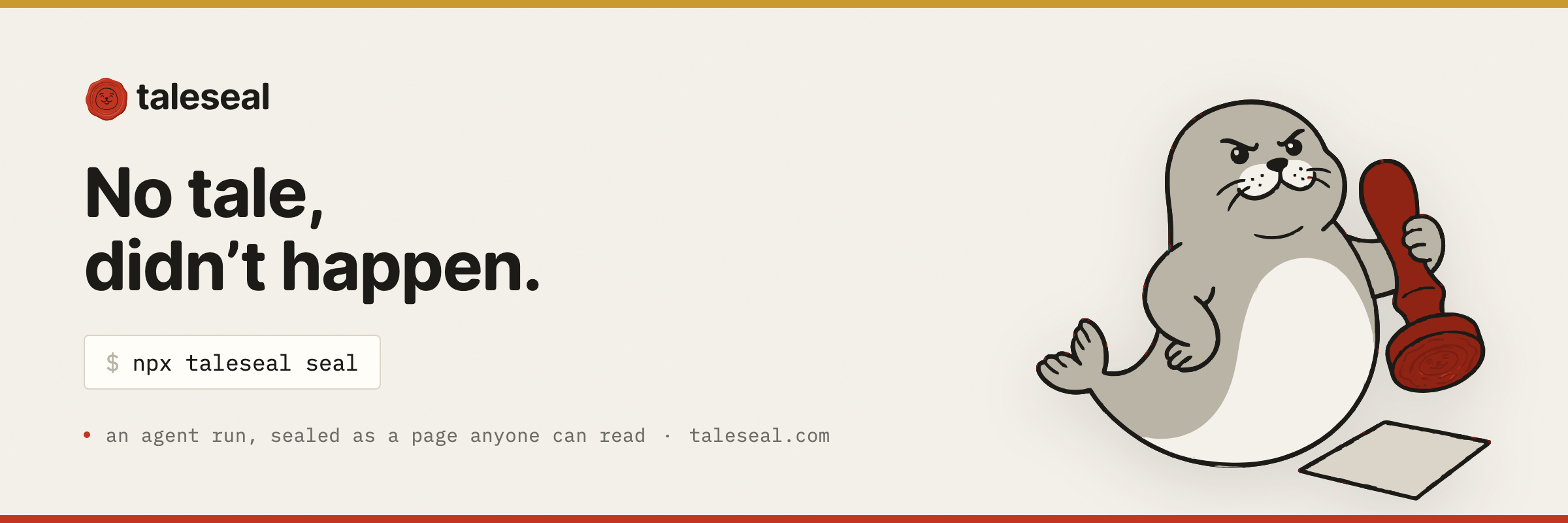 taleseal: your AI writes the page, you send the link