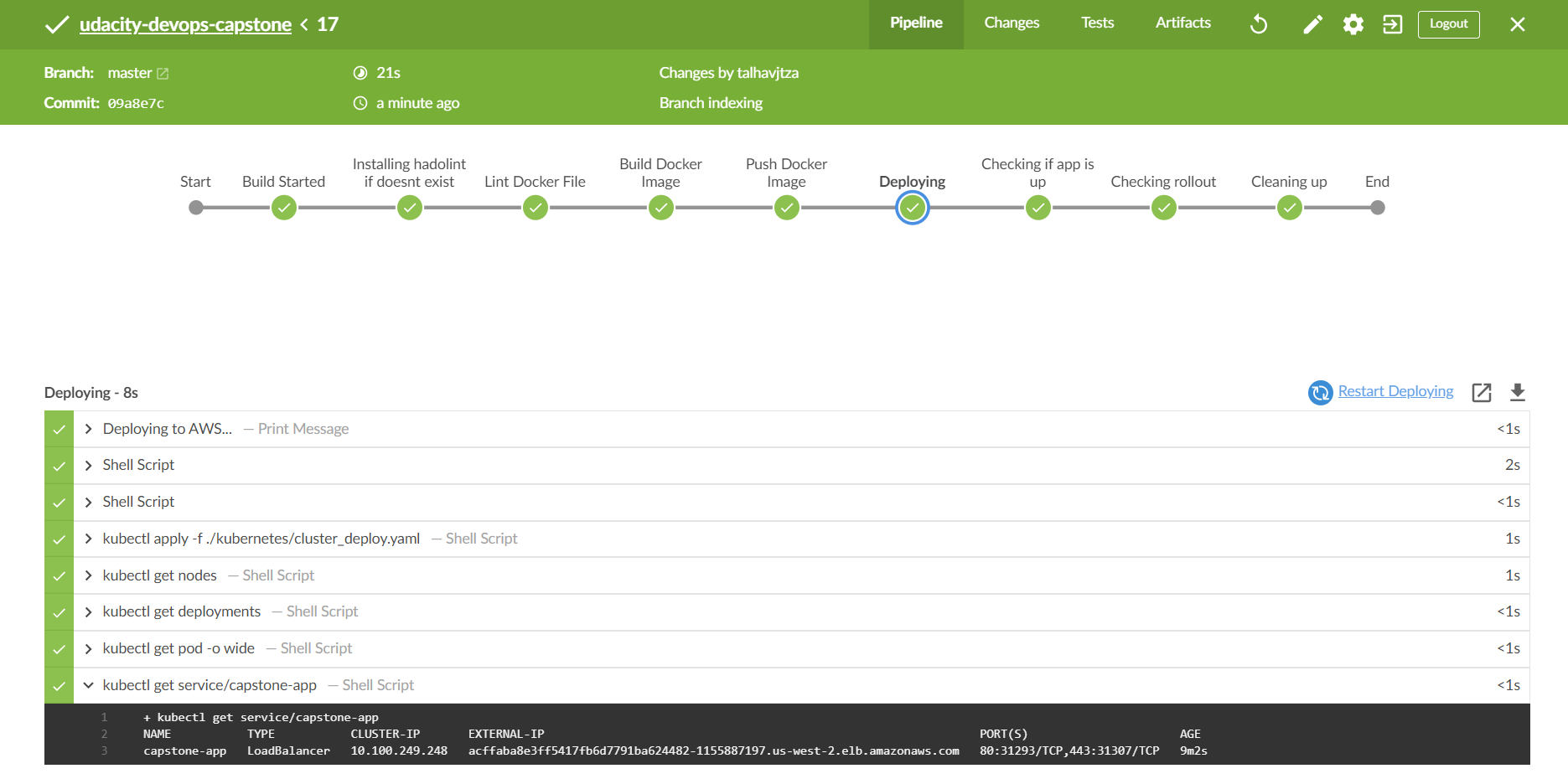 jenkins deploy success