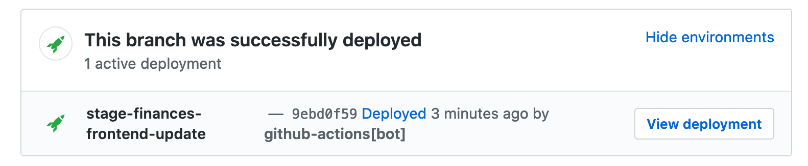 deploy finished