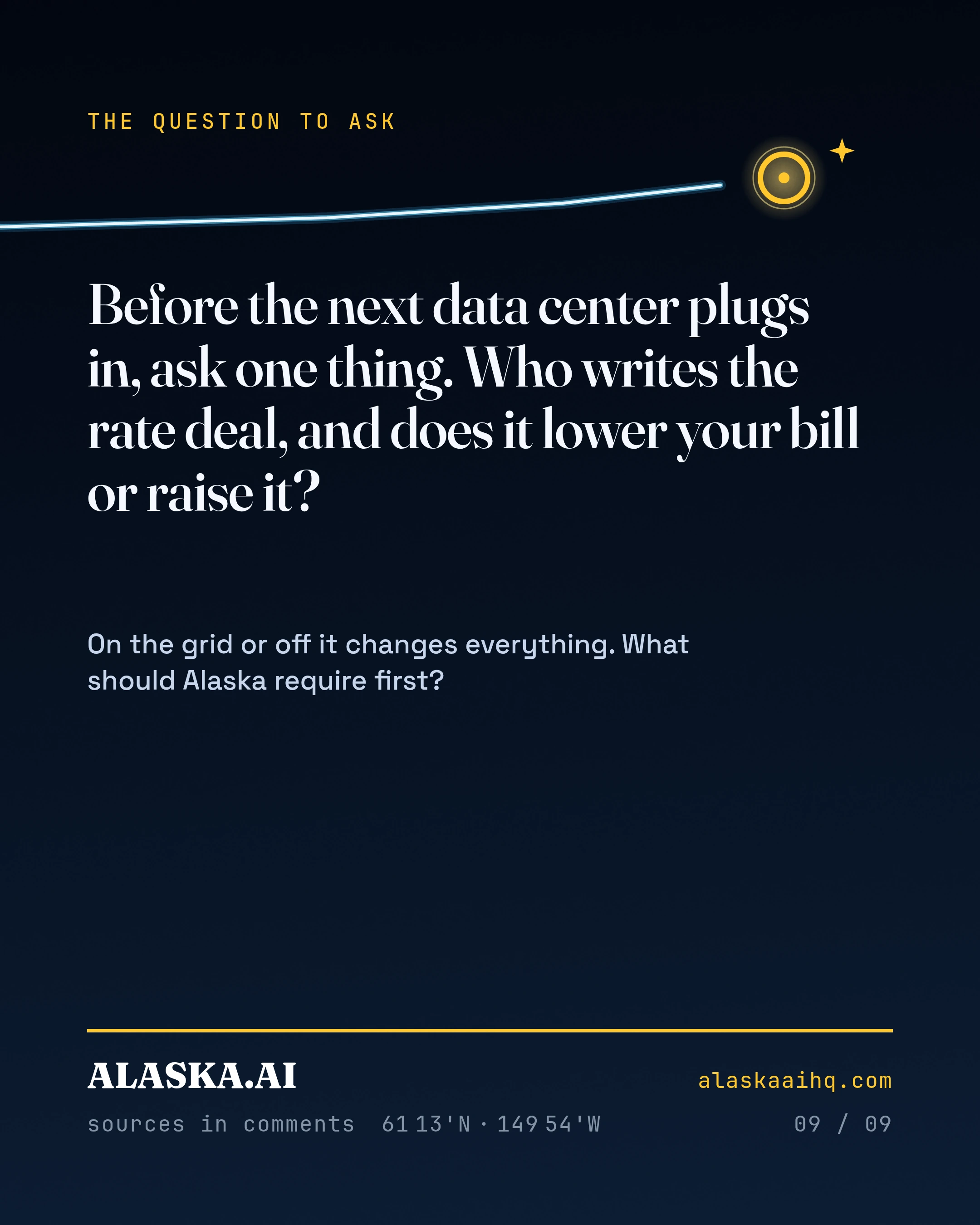 Before the next data center plugs in, ask one thing. Who writes the rate deal, and does it lower your bill or raise it?. On the grid or off it changes everythin