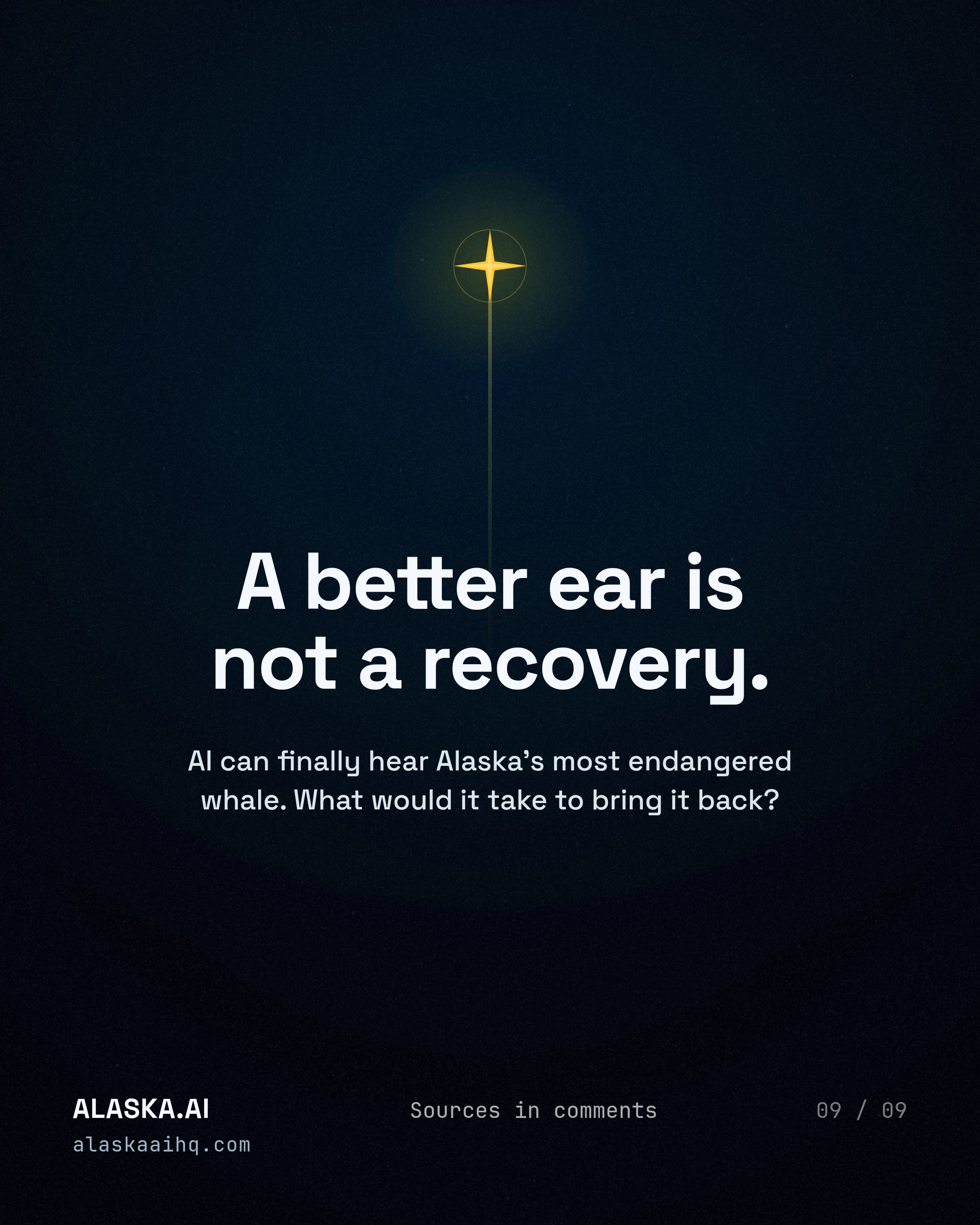 A better ear is not a recovery. AI can finally hear Alaska's most endangered whale. What would it take to bring it back?